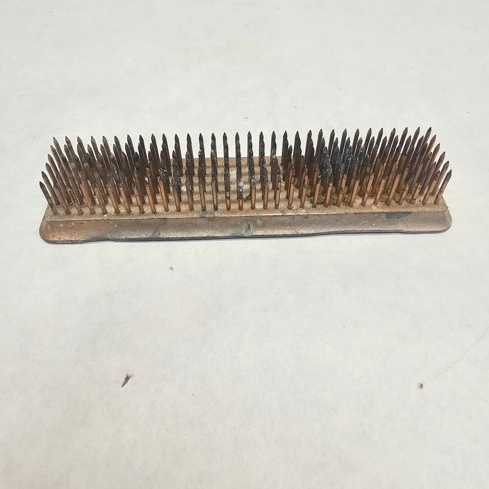 Vintage Large Metal Flower Frog Pins Spikes Floral Arranging Rectangular 5"x1"